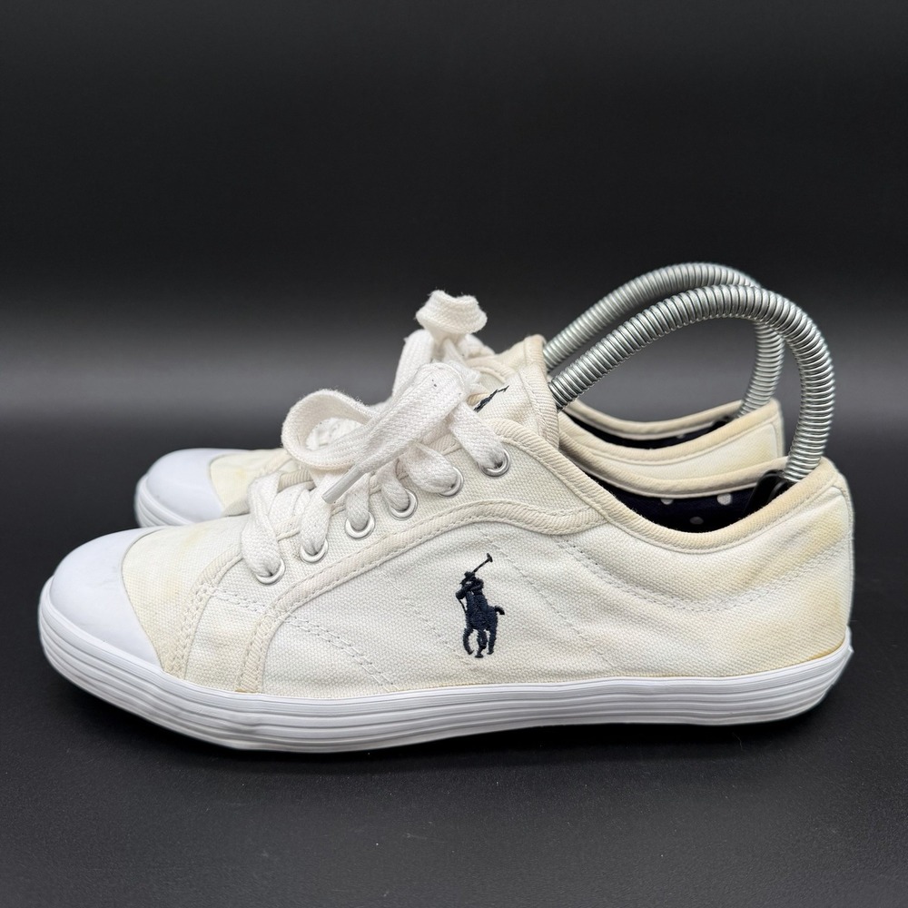 Ralph Lauren Polo Marin Canvas Shoes Women's Size 7 White